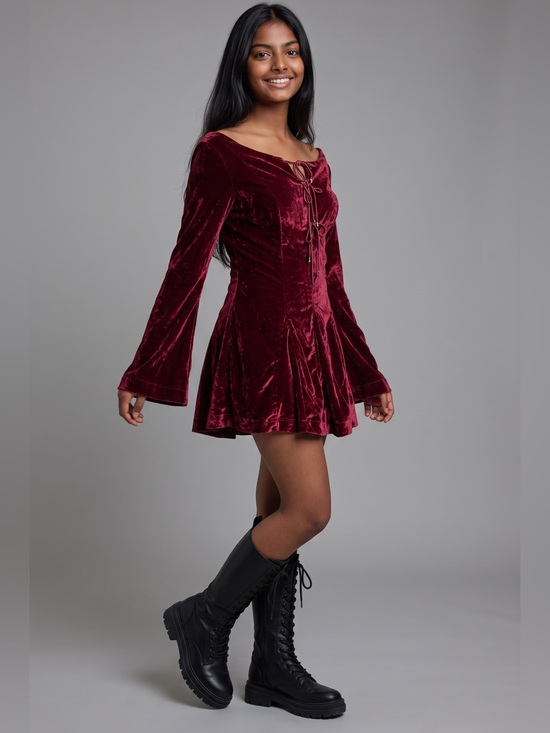 Free People Dresses & Skirts - NWT- Free People Linney velvet mini dress. Size small? See measurements below.